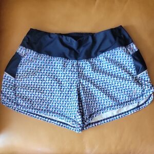 Athleta Women's Ready Set Multi-colored Patterned Athletic Running Shorts